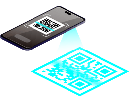 QRコードを読み取るイメージ